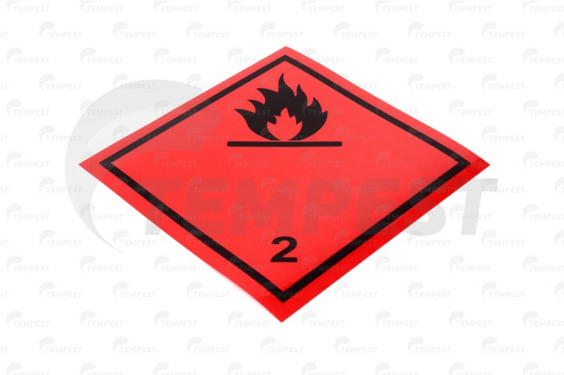 Табличка наклейка небезпечний вантаж 2-клас займистий... TP875607 TEMPEST