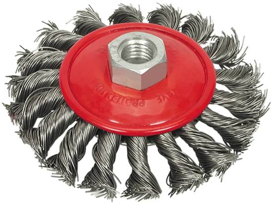 Szczotka tarczowa 100mmdrut splatany 06977 VOREL