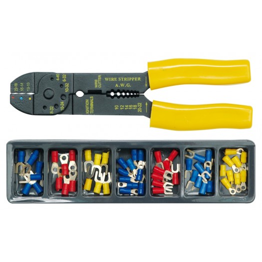 Кліщі для обтиску та зачистки проводів з контактними... 45050 VOREL