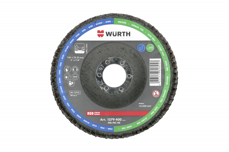 Диск пелюстковий 125x22.23 mm g80 red stripe {арт. 1579400328} 1579400328 WURTH
