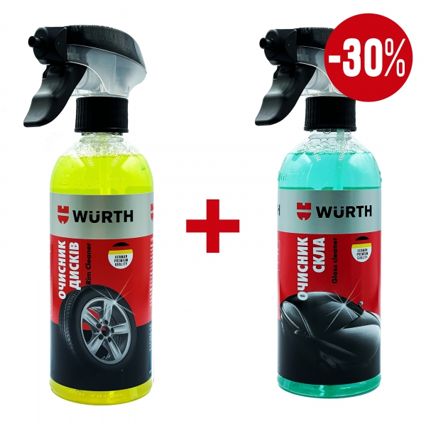 Набір очисник скла 400 мл та очисник колісних дисків 400... KCL5861902 WURTH