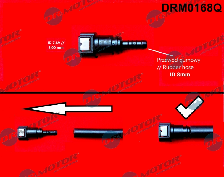 Zlaczka przewodu paliwa szybkozloczka 8 DRM0168Q DR MOTOR