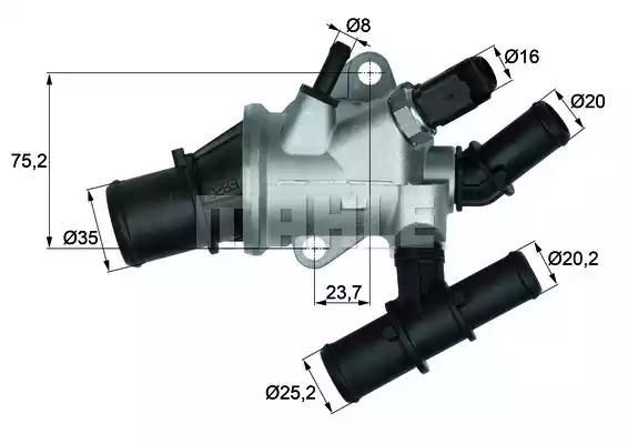 Termostat alfa romeo fiat lancia TI16288 BEHR HELLA