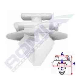 Затискач, декоративна/захисна накладка 12409 ROMIX