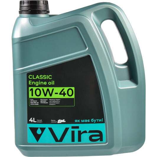 Олива моторна vira classic 10w-40 4 л vi0322 VI0322 VIRA