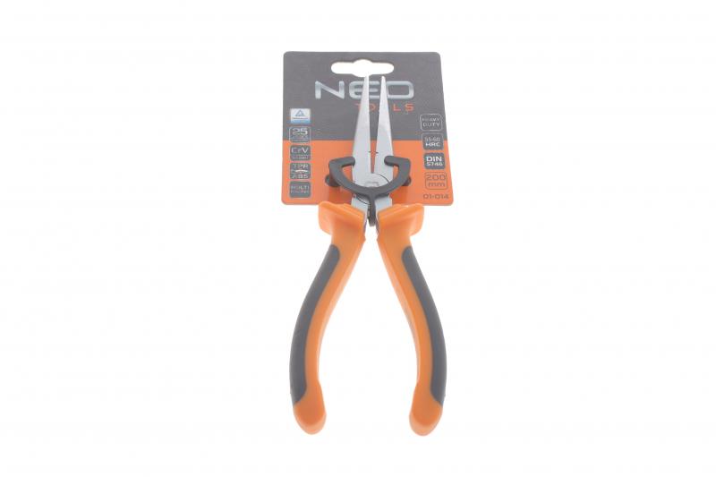 Плоскогубці подовжені прямі 200 мм 01014 NEO TOOLS