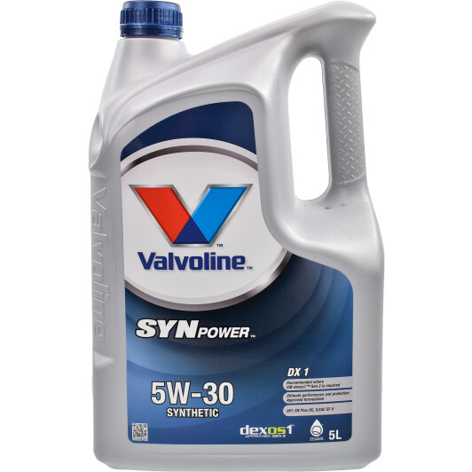 Моторна олива valvoline synpower dx1, 5w-30, 5л 885853 VALVOLINE