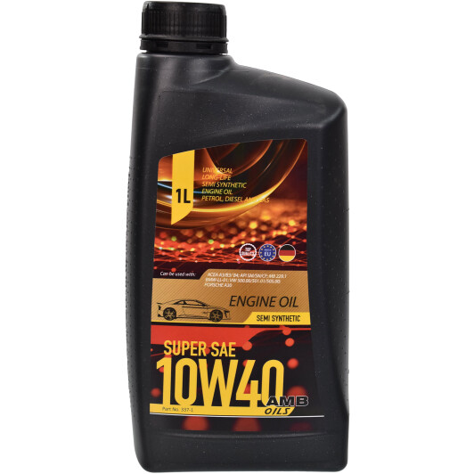 Олива моторна 10w-40 amb super api sm/cf acea a3/b4 bmw ll 01     1л н/синт. 3371 AMB