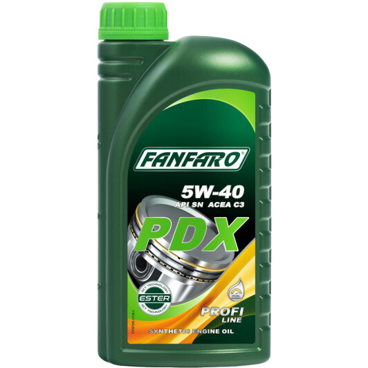 Олива моторна 5w-40 fanfaro pdx api sn acea c3 gm dexos2     1л синт. FF67051 FANFARO