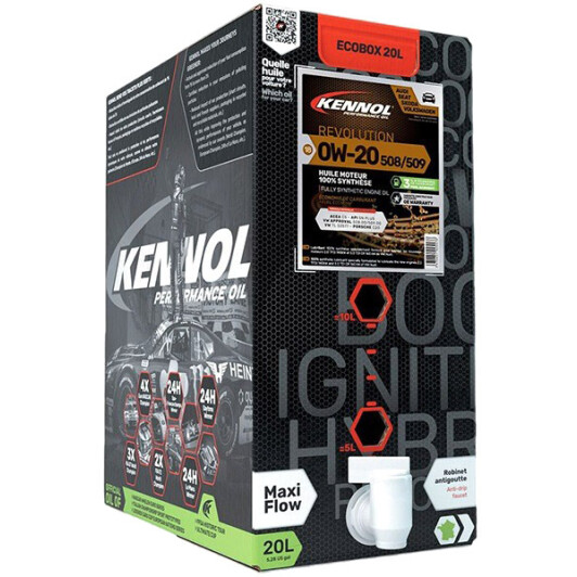Олива kennol revolution 508/509 0w20 20l ecobox 192557B KENNOL
