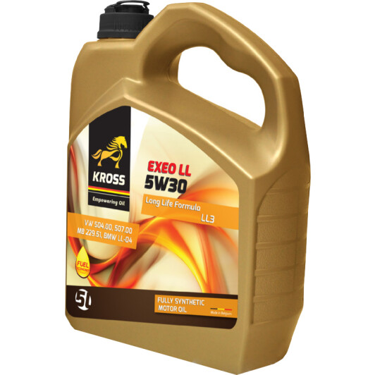 Олива двигуна 5l kross exeo ll 5w30 acea a3/b4 c2 c3-10 mb 229.51 vw 504.00/507.00 bmw... 25584 KROSS