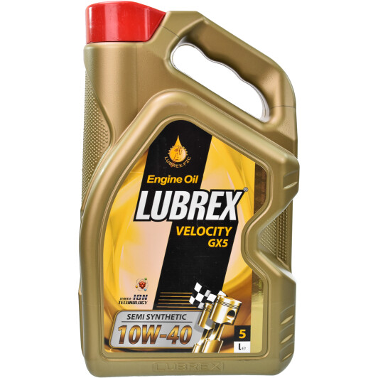 Олива моторна 10w-40 lubrex velocity gx5 api sg/cf   5л н/синт. 1205717005 LUBREX
