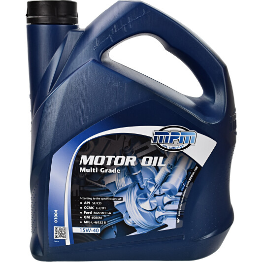 Моторна олива mpm multi grade / 15w40 / 4л. / api cd/sf 01004 MPM