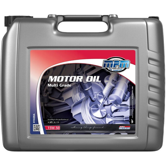 Моторна олива mpm multi grade / 15w50 / 20л. / api cd/sg 01020A MPM