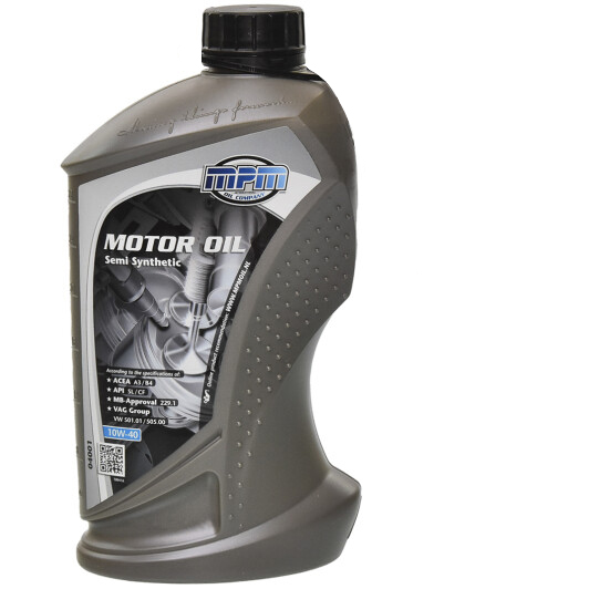 Моторна олива mpm semi synthetic / 10w40 / 1л. / acea a3/b4 api sl/cf 04001 MPM