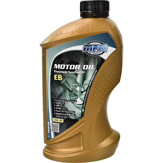 Моторна олива mpm premium syntheticecoboost / 5w20 / 1л. / acea c5 api sn ilsac gf-5 05001EB MPM