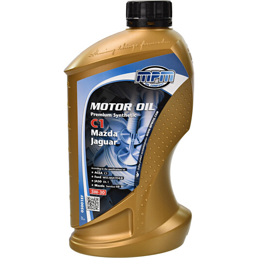 Моторна олива mpm premium syntheticc1 mazda/jaguar / 5w30 / 1л. / acea c1 jaso dl-1 05001EF MPM
