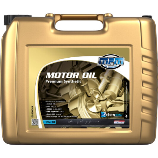 Моторна олива mpm premium synthetic gm dexos 2 / 5w30 / 20л. / acea c3 api cf/sn... 05020DEX MPM
