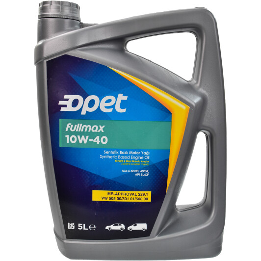 Моторна олива opet fullmax 10w-40 5л. замінено на 601222726 601439902 OPET