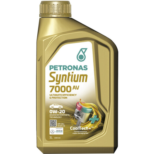 Олива моторна syntium 7000 av 0w-20 sn+ 1l 70410E18EU PETRONAS