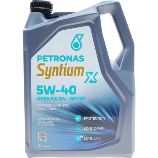Олива моторна syntium x 5w-40 a3/b4 5l 70983M12EU PETRONAS