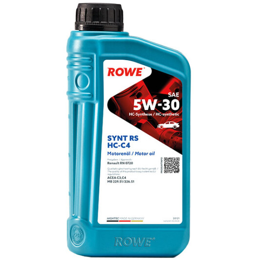 Synt rs sae 5w-30 hc-c4 1л 20121001099 ROWE
