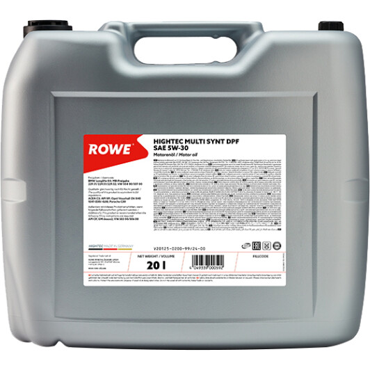 Multi synt dpf sae 5w-30 20л 20125020099 ROWE