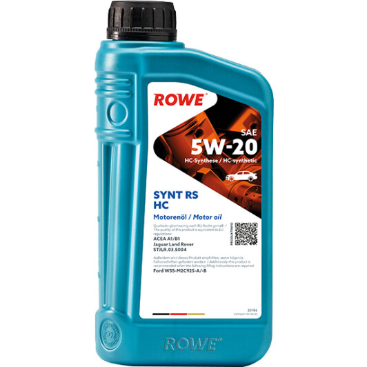 Олива моторна hightec synt rs hc sae 5w-20 1 l 20186001099 ROWE