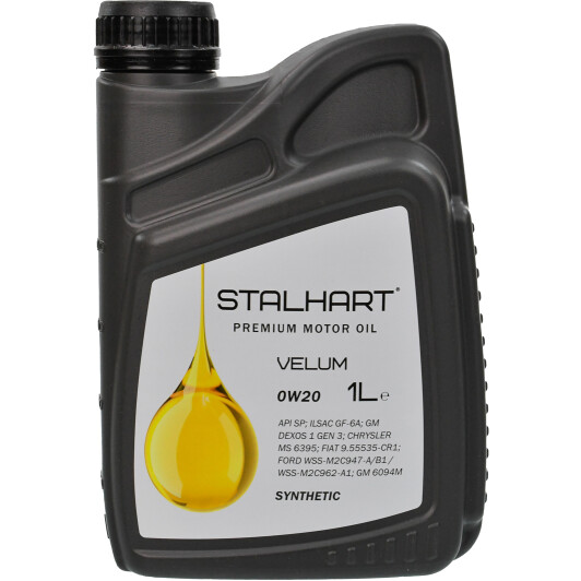 Масло моторное stalhart velum 0w-20 1л 745221 STALHART