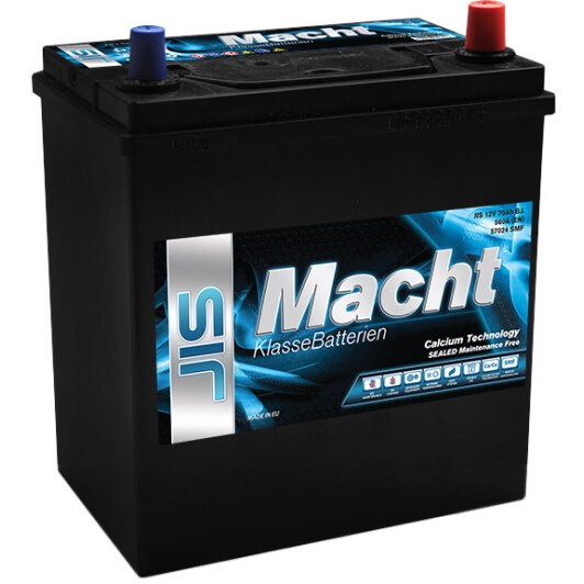 Акб jis 70ah 560a r+ 269×173×218 40318 MACHT