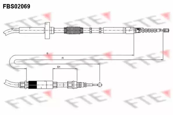 Тросовий привод, стоянкове гальмо FBS02069 FTE