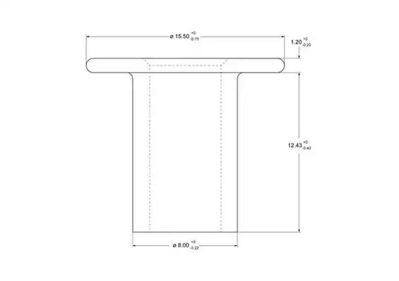Заклепка, барабанне гальмо 93057 FERODO