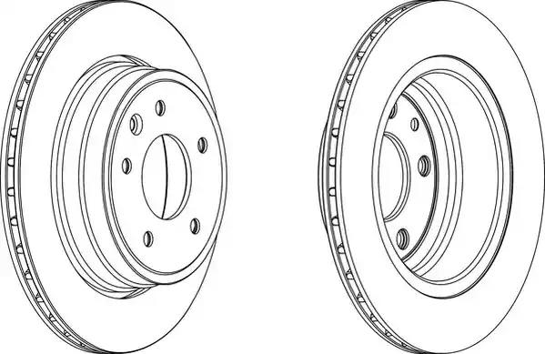 Гальмівний диск DDF1004 FERODO