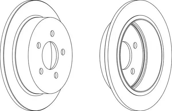 Тормозной диск ferodo DDF1186 FERODO