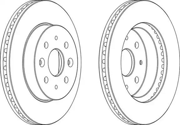 Тормозной диск ferodo DDF1542 FERODO