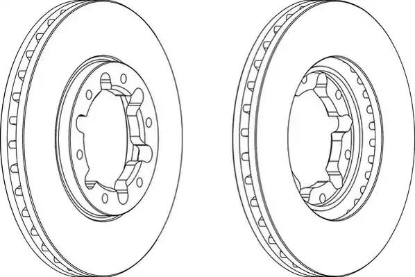 Гальмівний диск DDF1552C1 FERODO