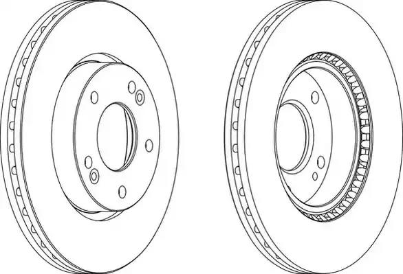 Тормозной диск ferodo DDF1619 FERODO
