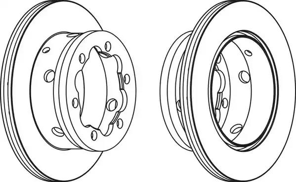 Тормозной диск ferodo FCR191A FERODO