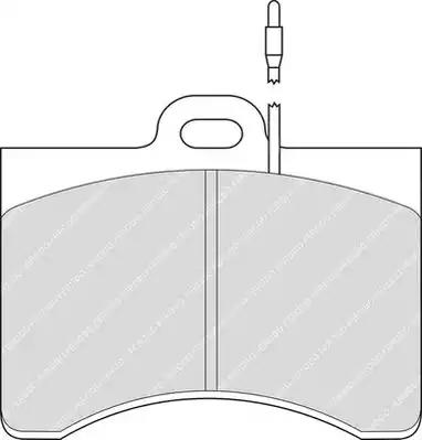 Комплект гальмівних накладок, дискове гальмо FDB126 FERODO