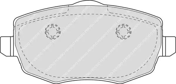 Комплект гальмівних накладок, дискове гальмо FDB1582 FERODO