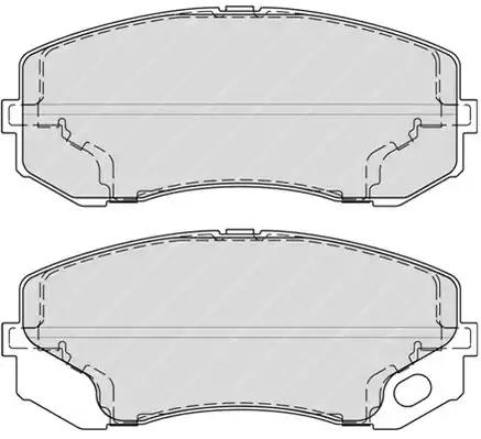 Комплект гальмівних накладок, дискове гальмо FVR4314 FERODO