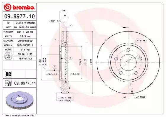 Гальмівний диск 09897711 BREMBO