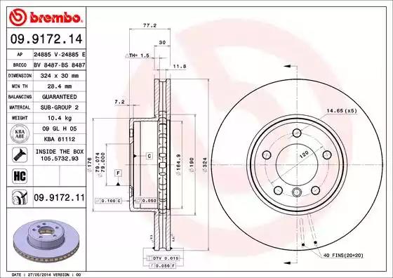 Гальмівний диск 09917211 BREMBO