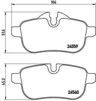 Тормозные колодки brembo P06062 BREMBO