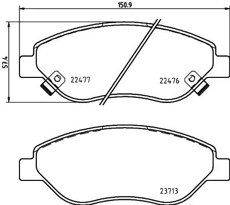 Гальмівні колодки дискові P23178 BREMBO