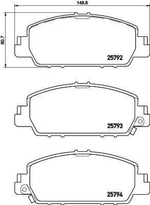Тормозные колодки brembo P28077 BREMBO