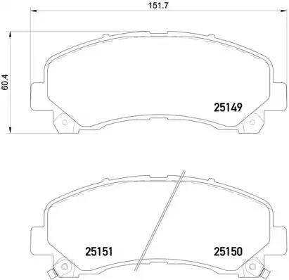 Комплект тормозных колодок дисковый тормоз P34007 BREMBO
