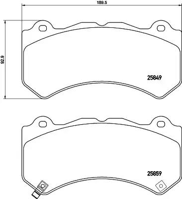 Гальмівні колодки дискові P37018 BREMBO