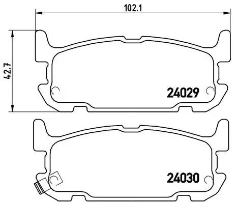 Комплект тормозных колодок дисковый тормоз P49031 BREMBO