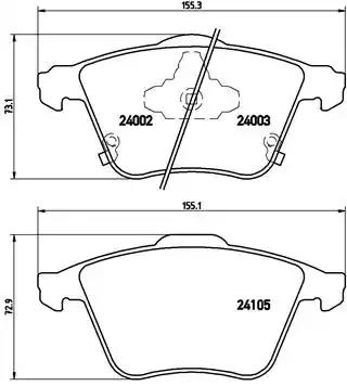 Гальмівні колодки дискові P49038 BREMBO
